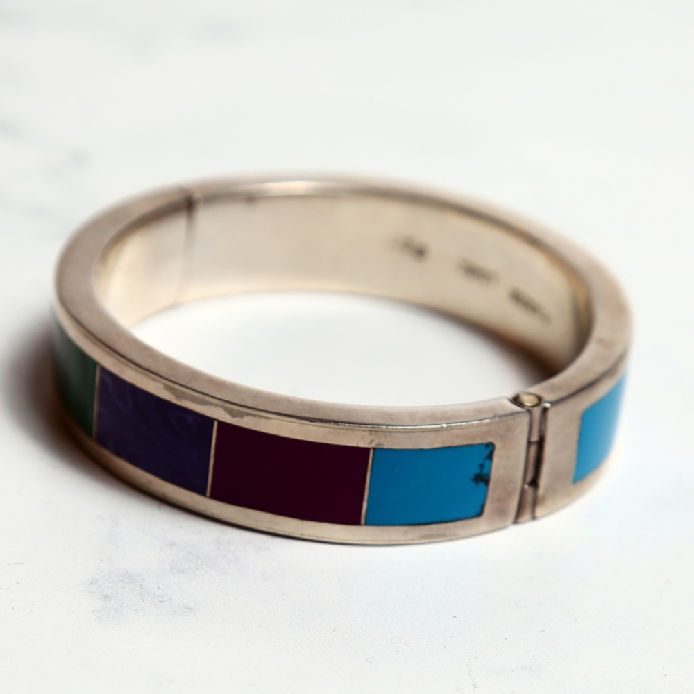 Taxco Mexico Sterling Silver TN-57 Bangle Bracelet
